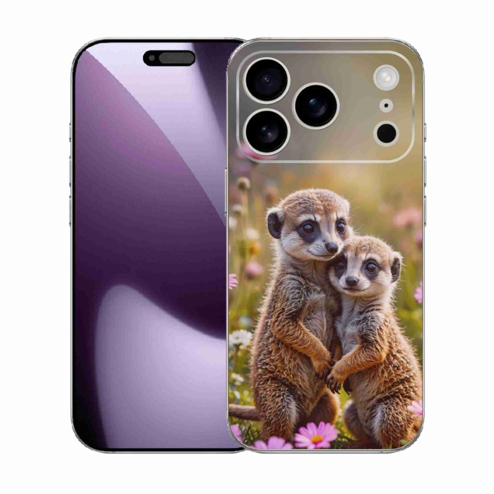 Gelový kryt mmCase na iPhone 17 Pro - surikatí duo
