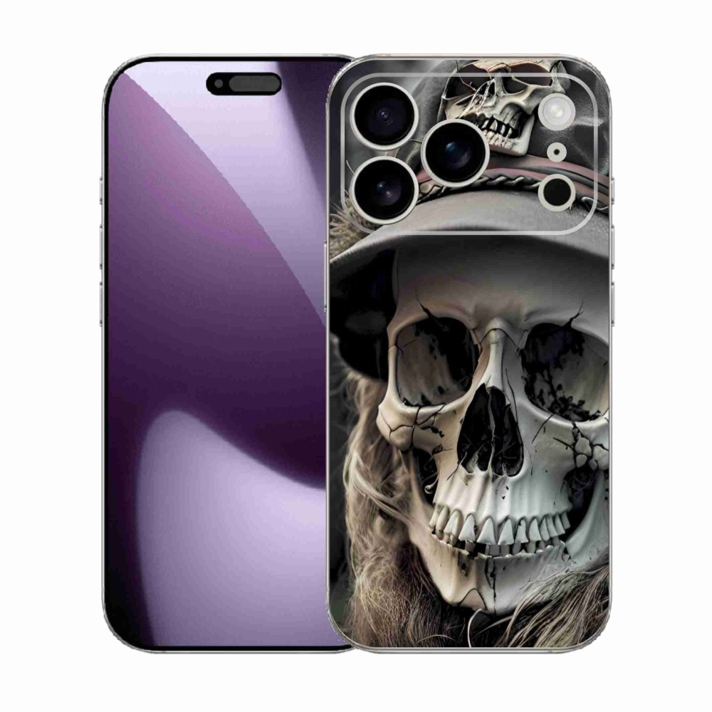 Gelový kryt mmCase na iPhone 17 Pro - temná lebka