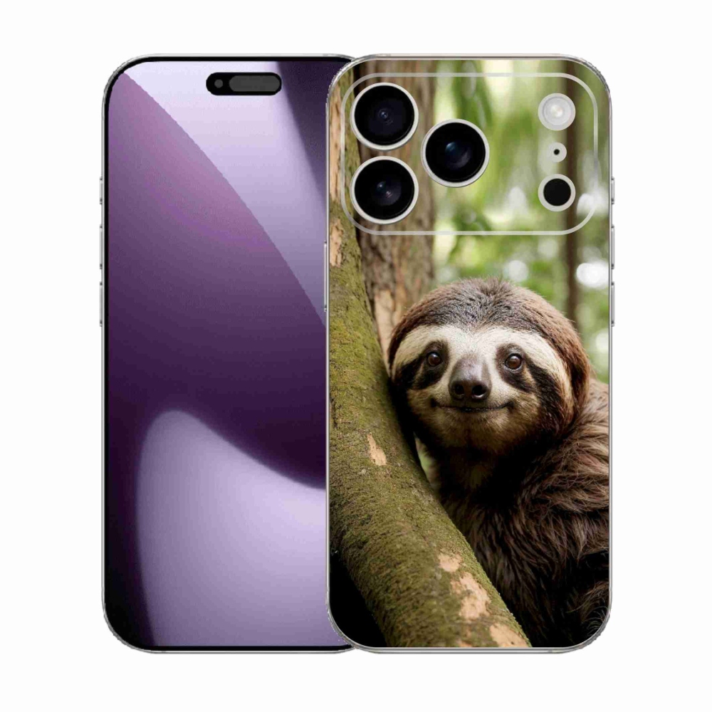 Gelový kryt mmCase na iPhone 17 Pro - usměvavý lenochod