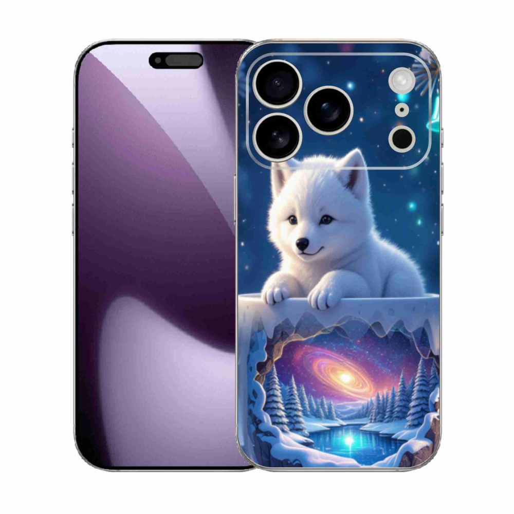 Gelový kryt mmCase na iPhone 17 Pro - vánoční štěně