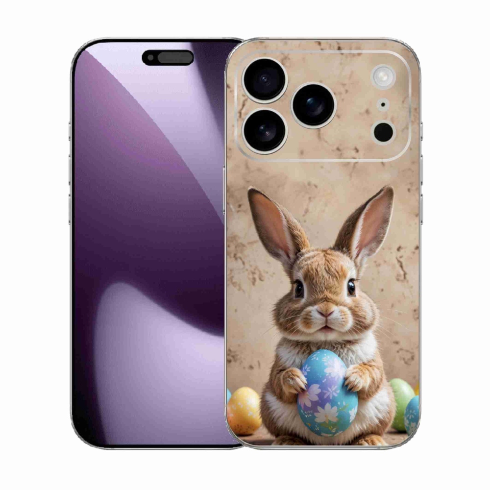 Gelový kryt mmCase na iPhone 17 Pro - velikonoční králíček