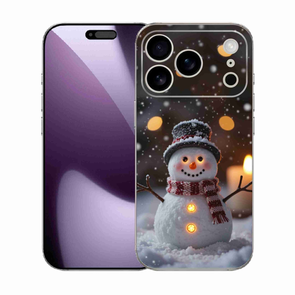 Gelový kryt mmCase na iPhone 17 Pro - veselý sněhulák