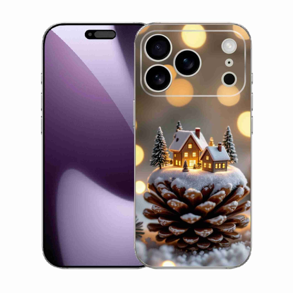 Gelový kryt mmCase na iPhone 17 Pro - zimní vesnička