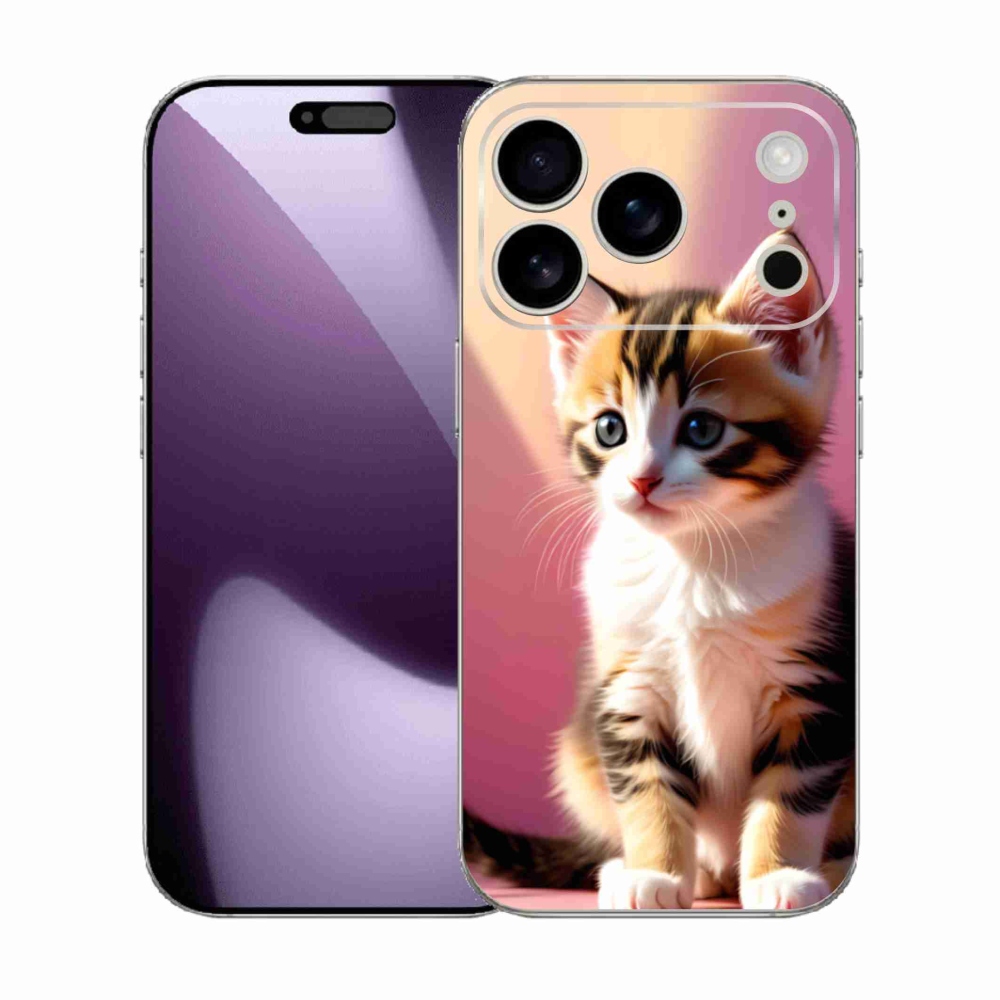 Gelový kryt mmCase na iPhone 17 Pro - zvědavé kotě 2