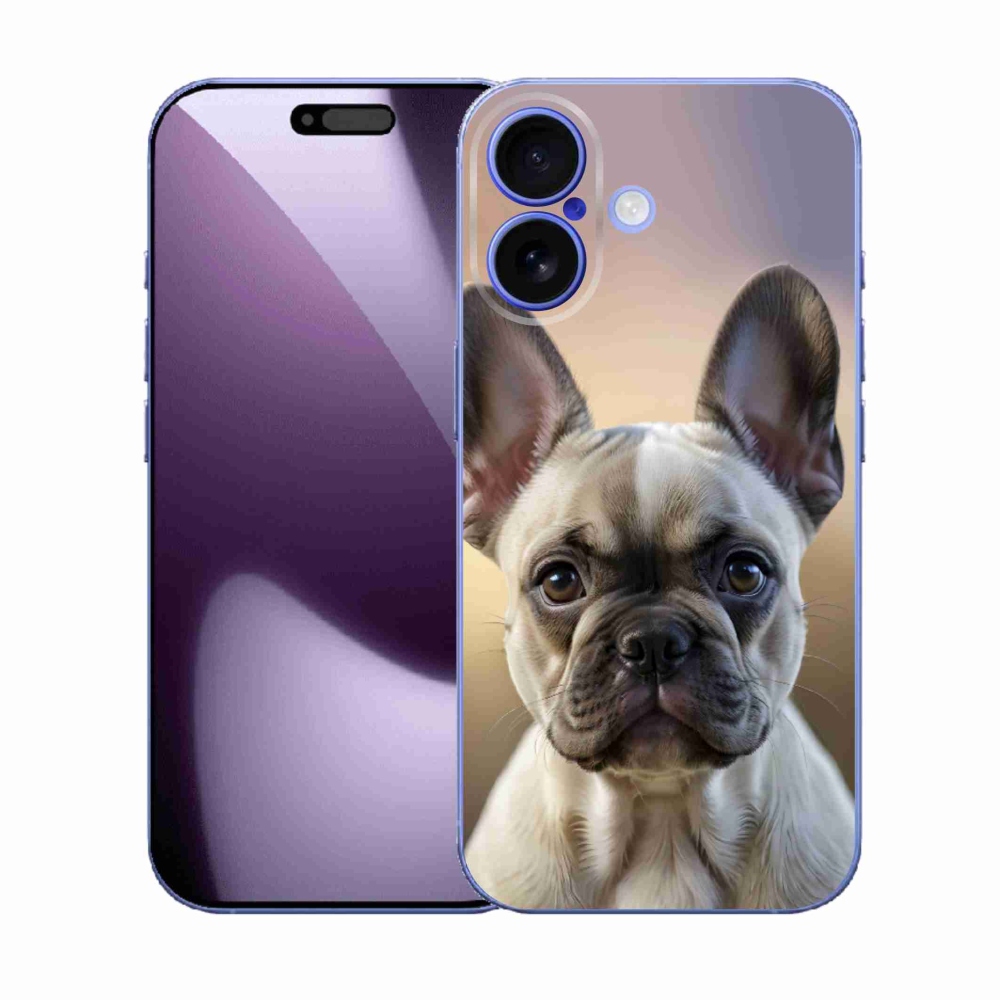 Gelový kryt mmCase na iPhone 17 - roztomilý francouzský buldoček