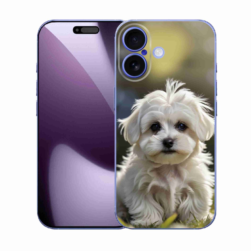 Gelový kryt mmCase na iPhone 17 - roztomilý maltézský psík