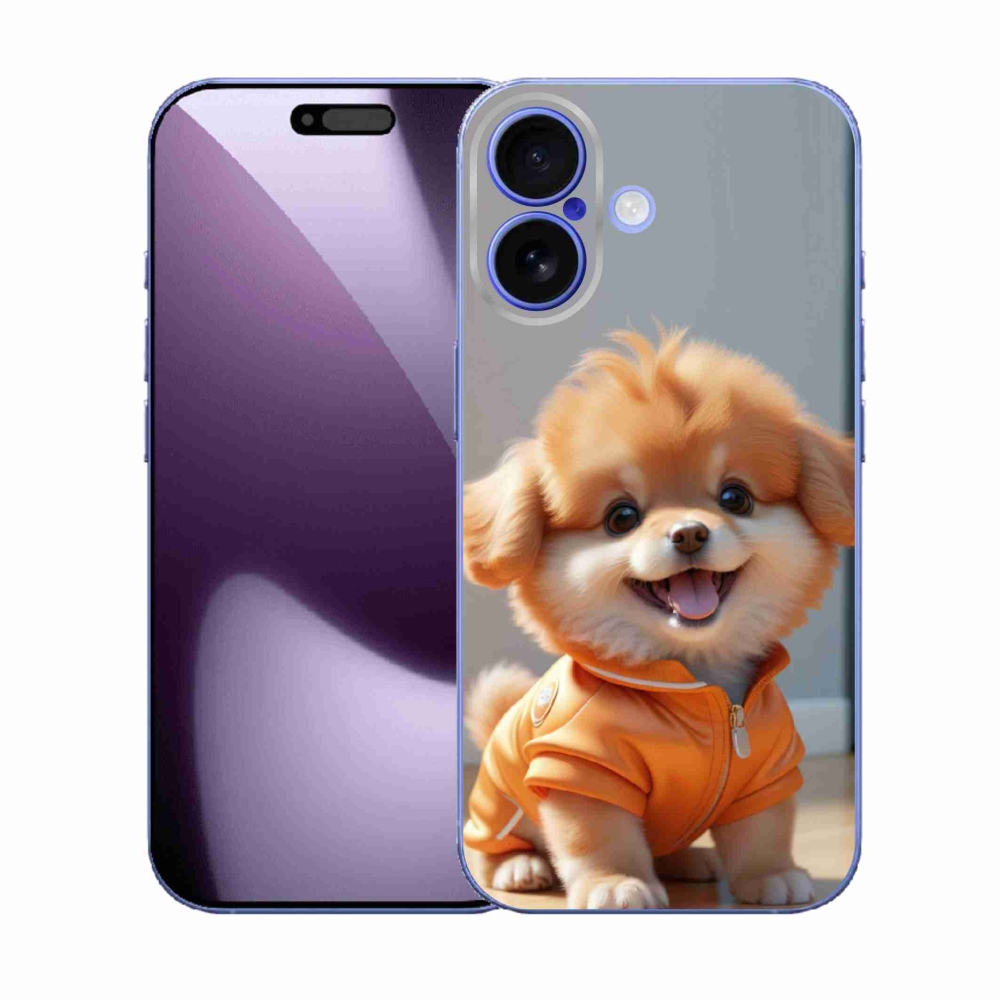 Gelový kryt mmCase na iPhone 17 - roztomilý pomeranian v mikině