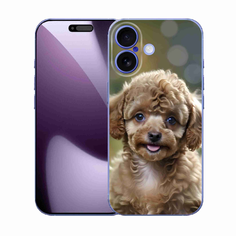 Gelový kryt mmCase na iPhone 17 - roztomilý pudl