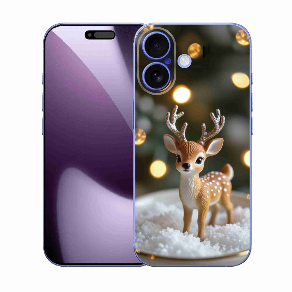 Gelový kryt mmCase na iPhone 17 - roztomilý vánoční jelen