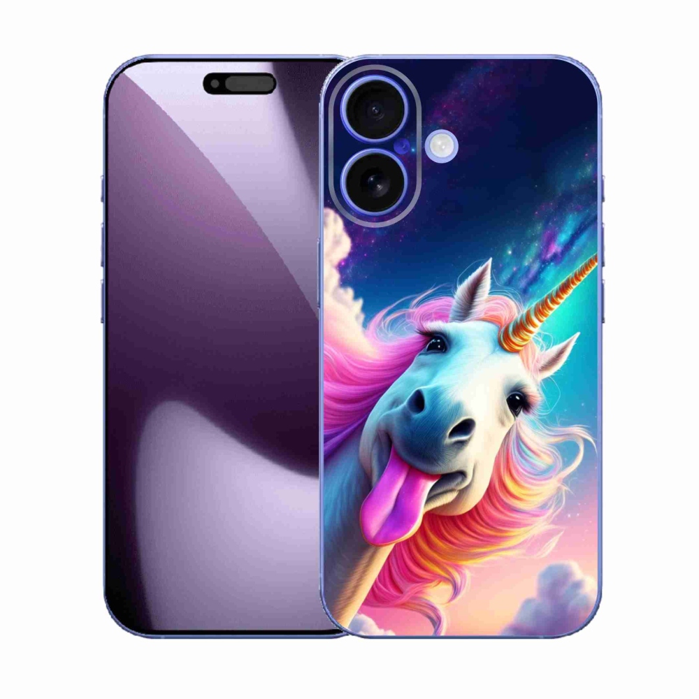 Gelový kryt mmCase na iPhone 17 - šílený jednorožec