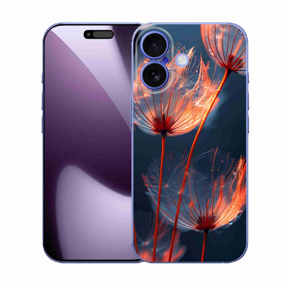 Gelový kryt mmCase na iPhone 17 - světélkující chmýří