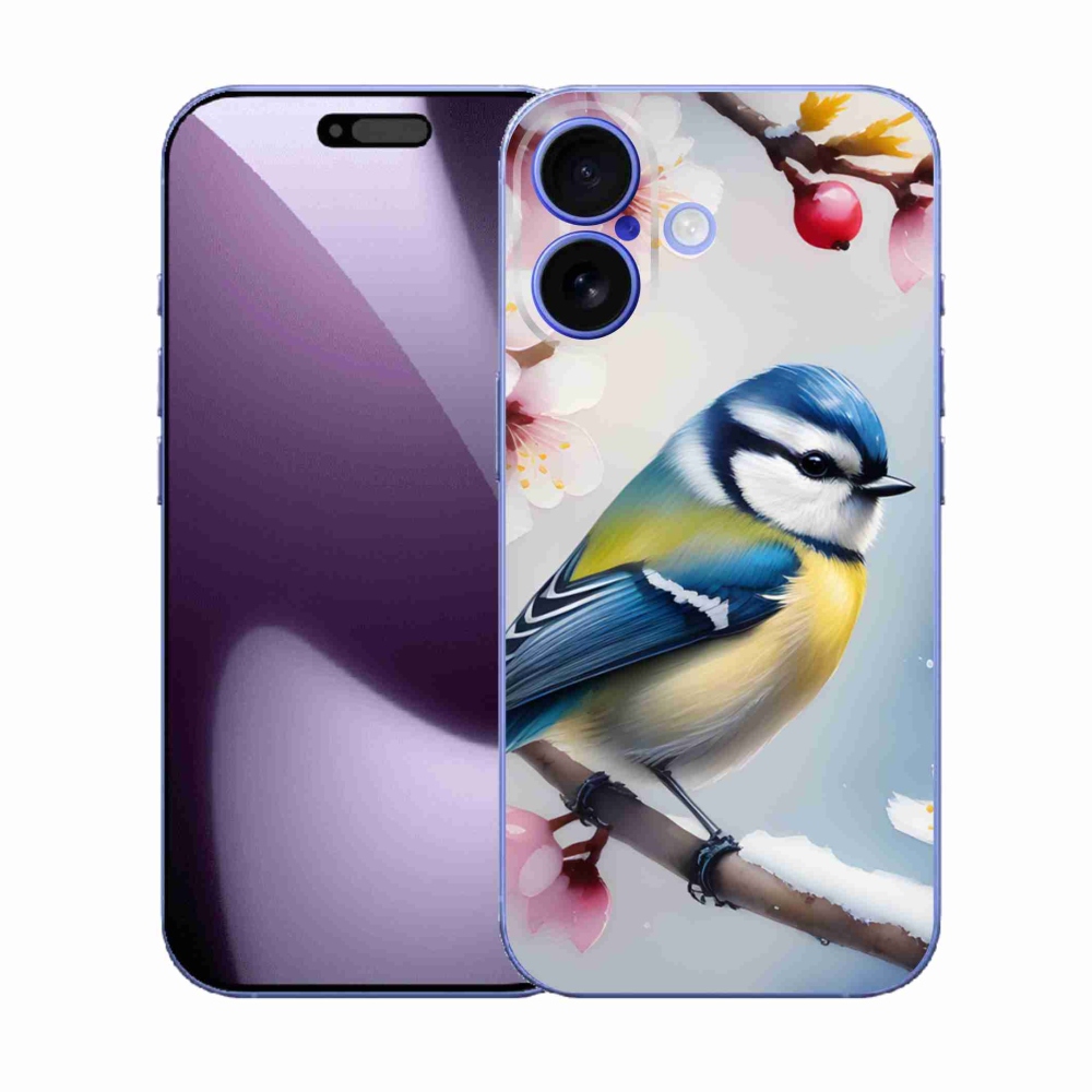 Gelový kryt mmCase na iPhone 17 - sýkorka