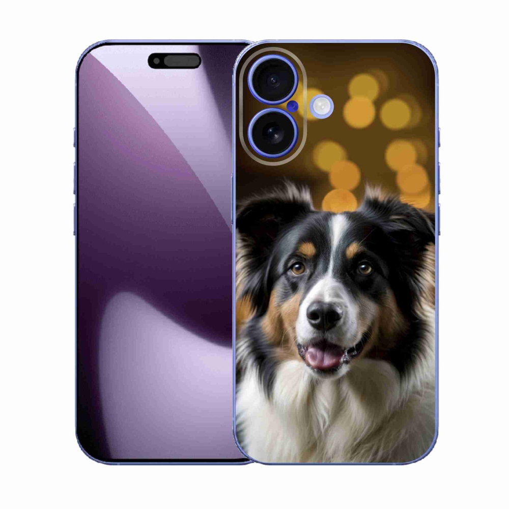 Gelový kryt mmCase na iPhone 17 - usměvavý australský ovčák