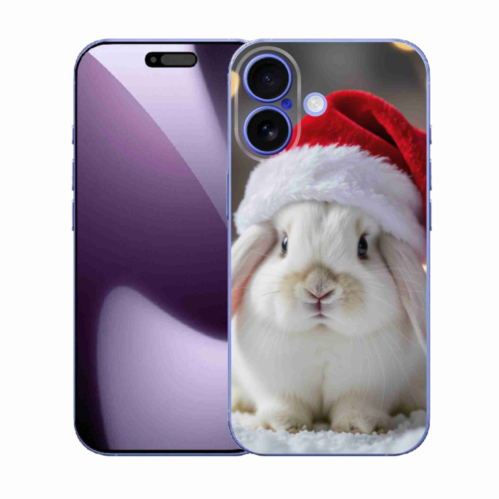 Gelový kryt mmCase na iPhone 17 - vánoční králík