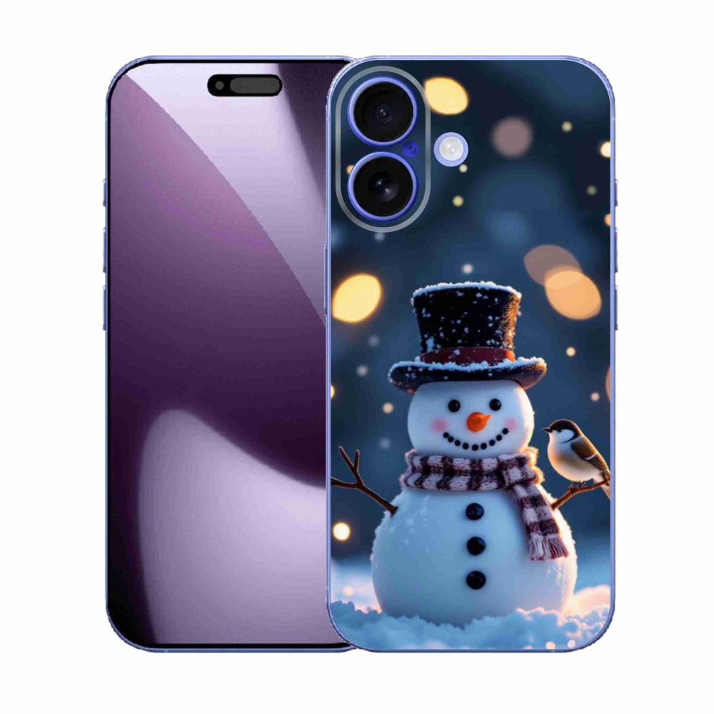 Gelový kryt mmCase na iPhone 17 - vánoční sněhulák