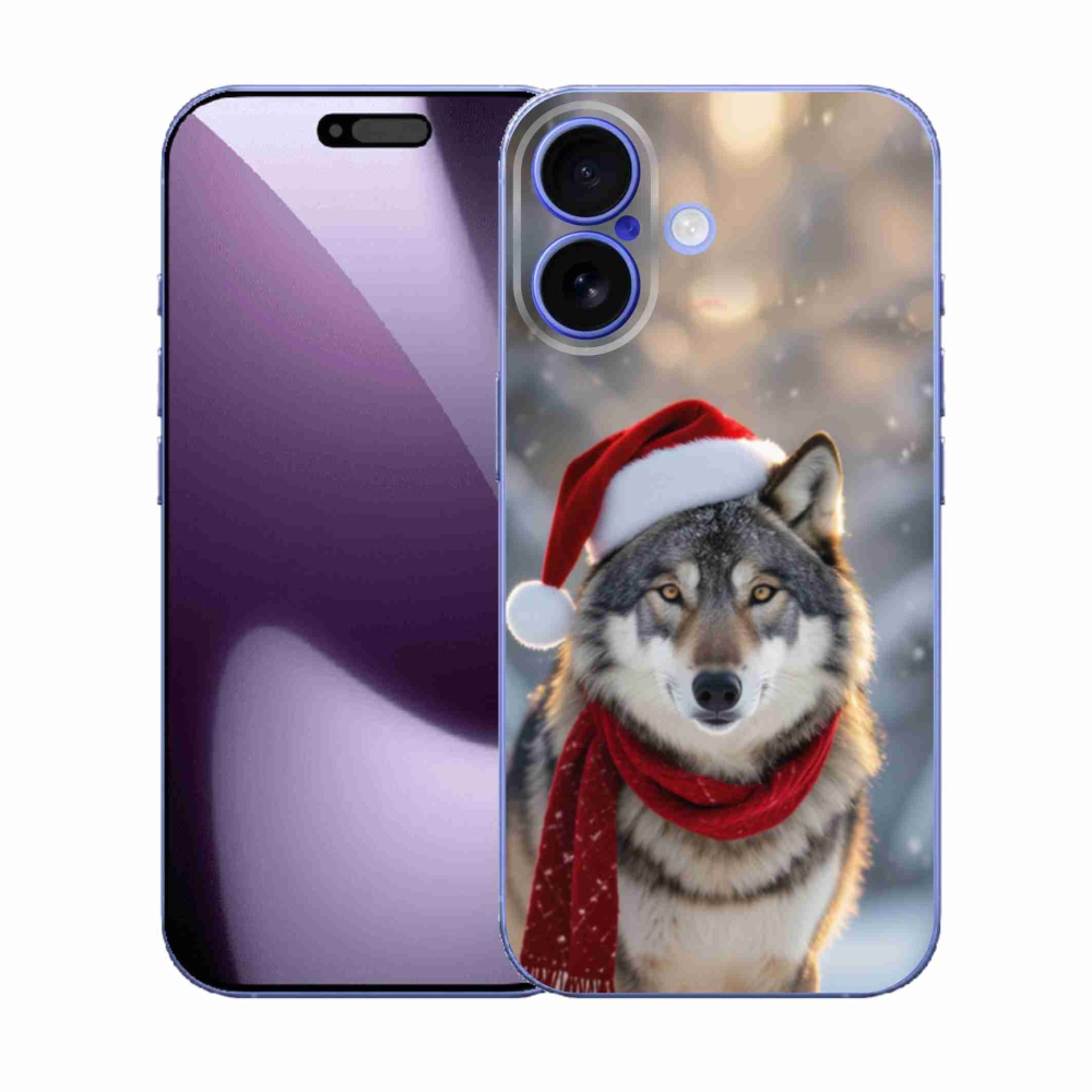 Gelový kryt mmCase na iPhone 17 - vánoční vlk