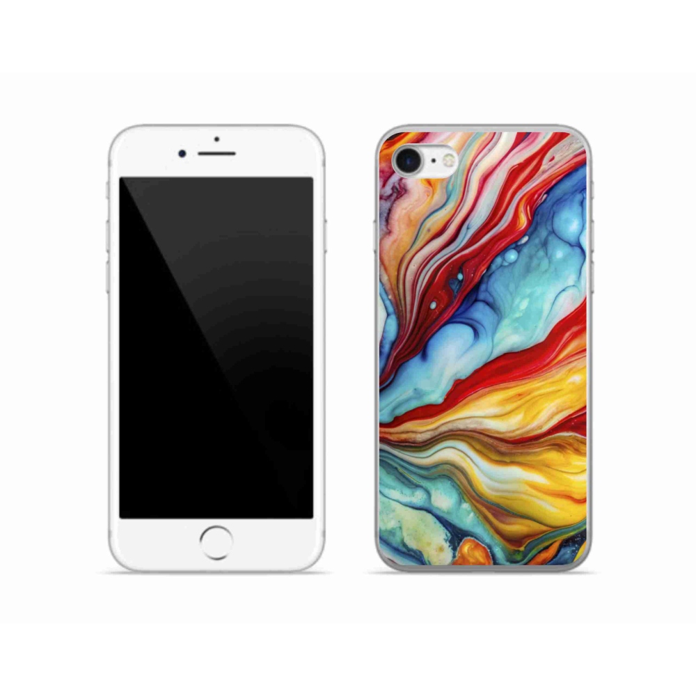 Gelový kryt mmCase na iPhone SE (2020) - abstraktní motiv 58