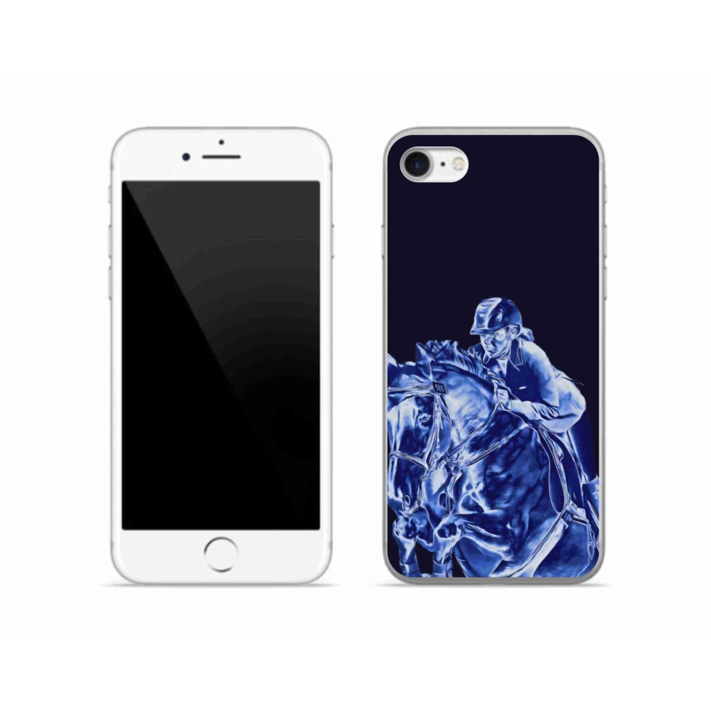 Gelový kryt mmCase na iPhone SE (2020) - dostihový kůň