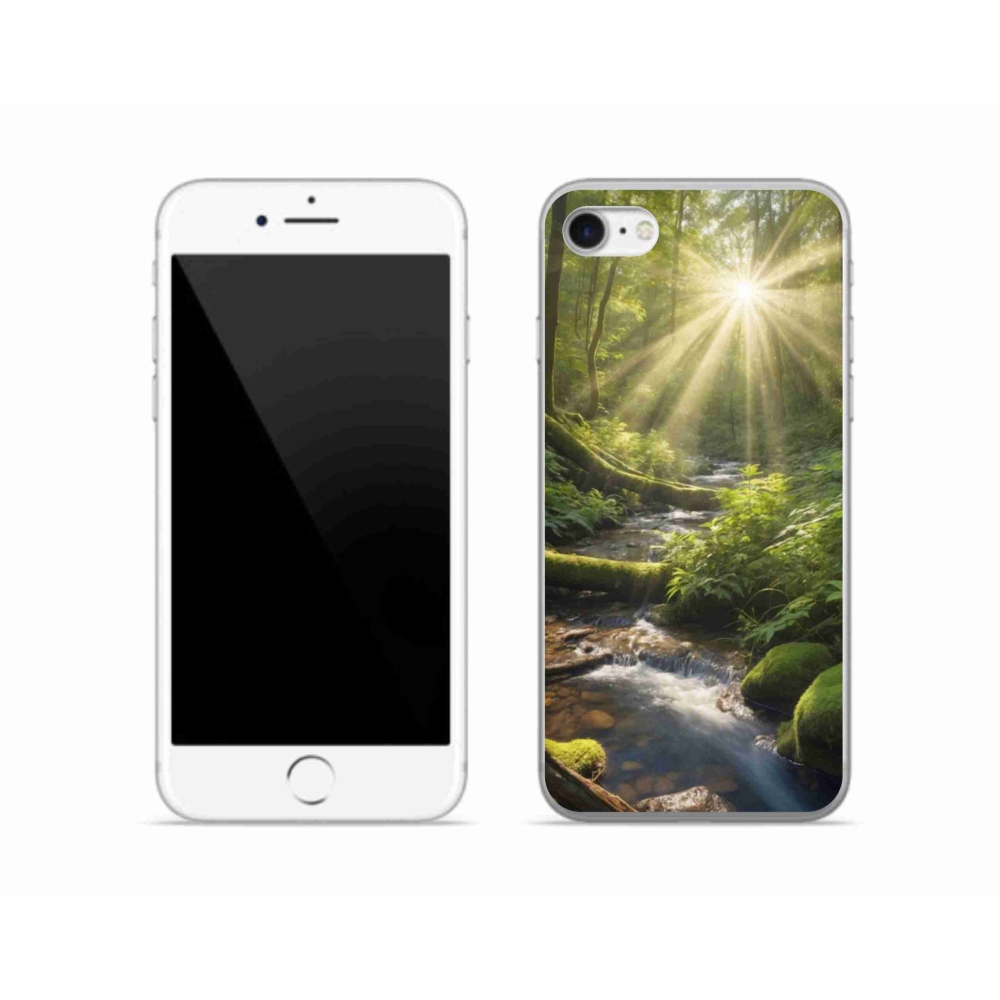 Gelový kryt mmCase na iPhone SE (2020) - hlubina lesa