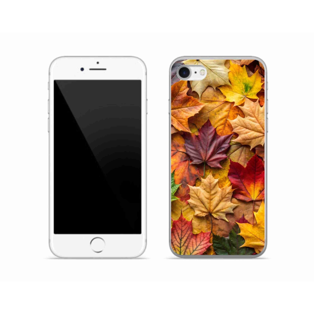 Gelový kryt mmCase na iPhone SE (2020) - javorové listy 2