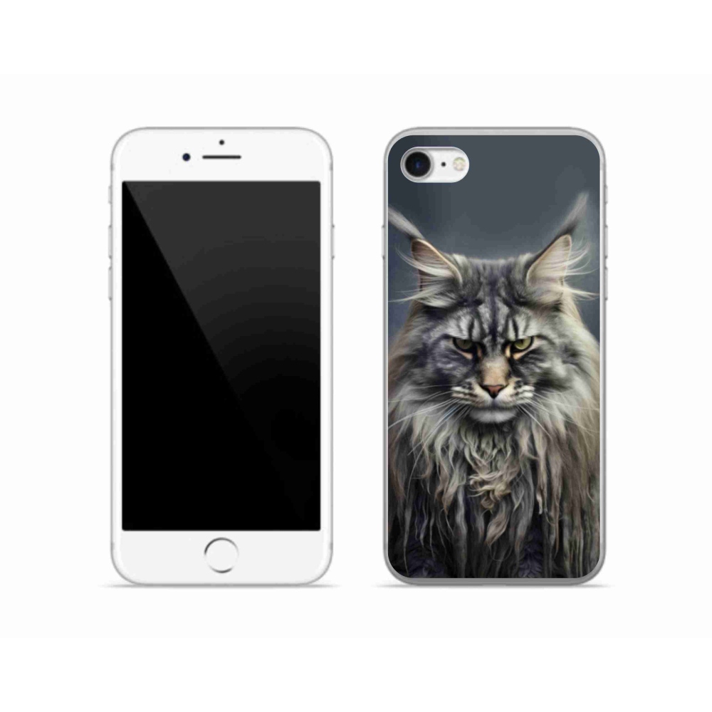 Gelový kryt mmCase na iPhone SE (2020) - kočíčí pohled 4