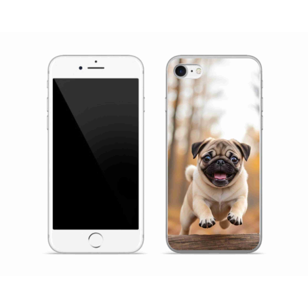 Gelový kryt mmCase na iPhone SE (2020) - mops 2
