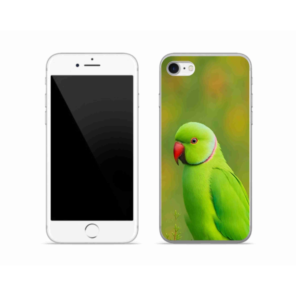 Gelový kryt mmCase na iPhone SE (2020) - papoušek alexandr 2