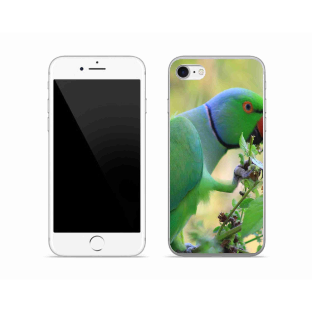 Gelový kryt mmCase na iPhone SE (2020) - papoušek alexandr