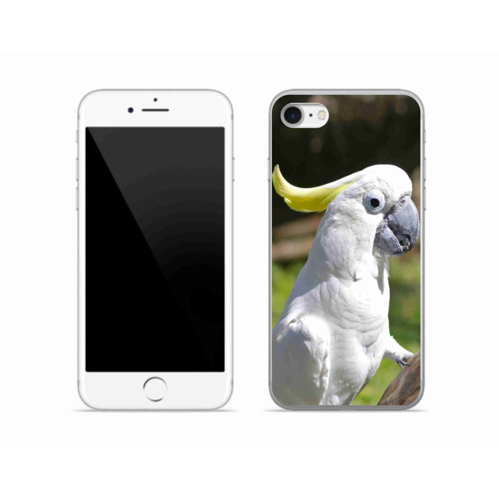 Gelový kryt mmCase na iPhone SE (2020) - papoušek kakadu 2