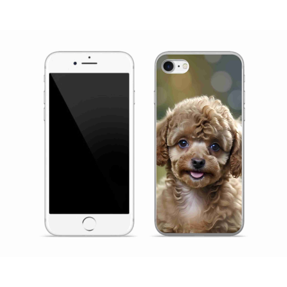 Gelový kryt mmCase na iPhone SE (2020) - roztomilý pudl