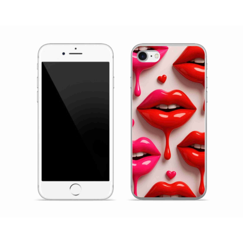 Gelový kryt mmCase na iPhone SE (2020) - rty 2