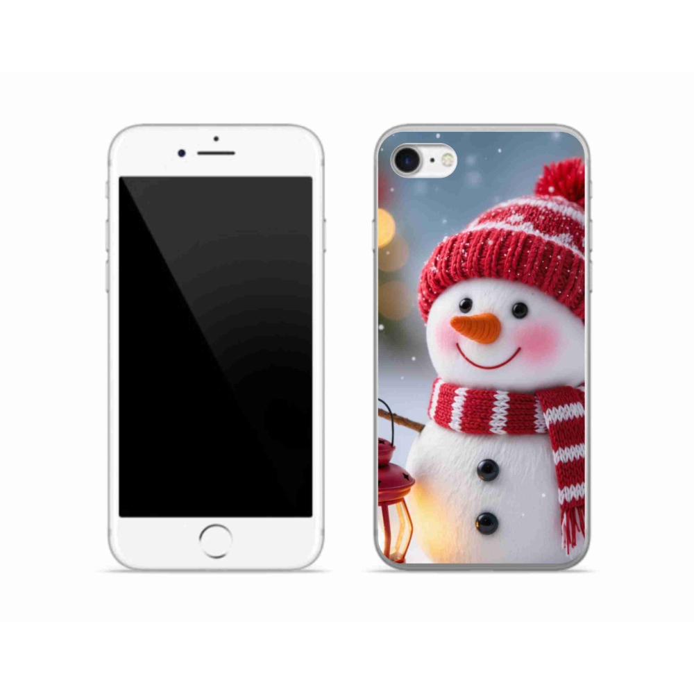 Gelový kryt mmCase na iPhone SE (2020) - sněhulák 2