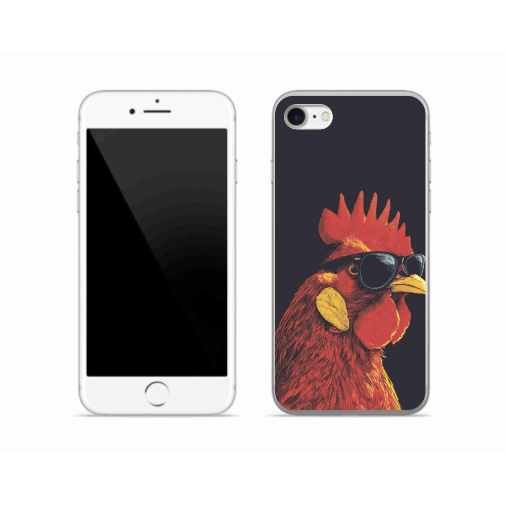 Gelový kryt mmCase na iPhone SE (2020) - stylový kohout