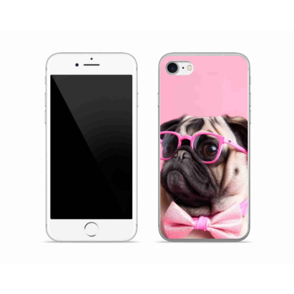 Gelový kryt mmCase na iPhone SE (2020) - stylový mops