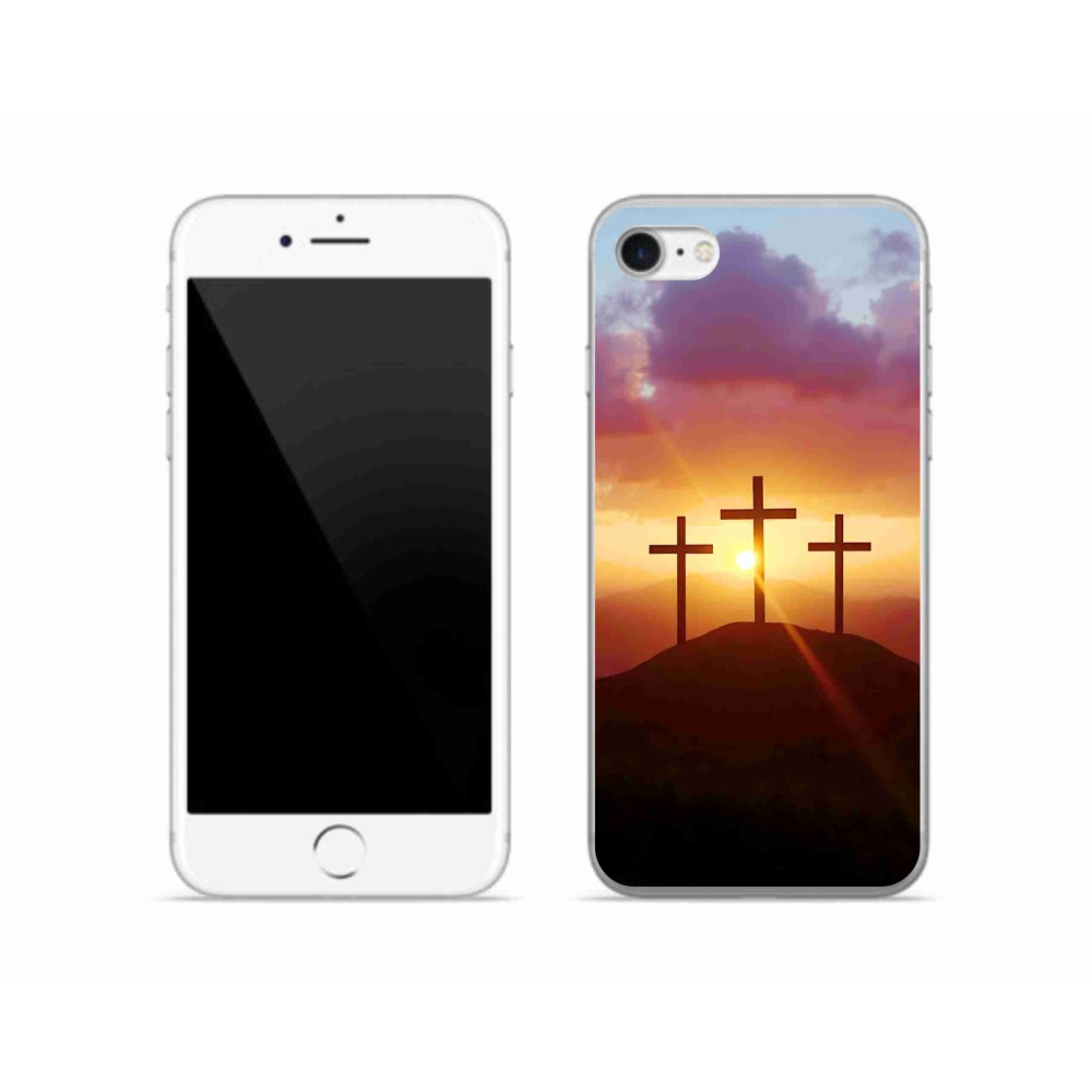 Gelový kryt mmCase na iPhone SE (2020) - tři kříže