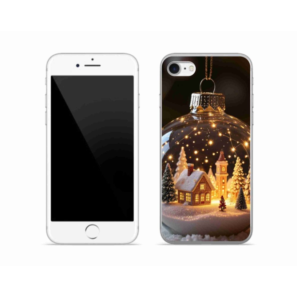 Gelový kryt mmCase na iPhone SE (2020) - vánoční koule 3