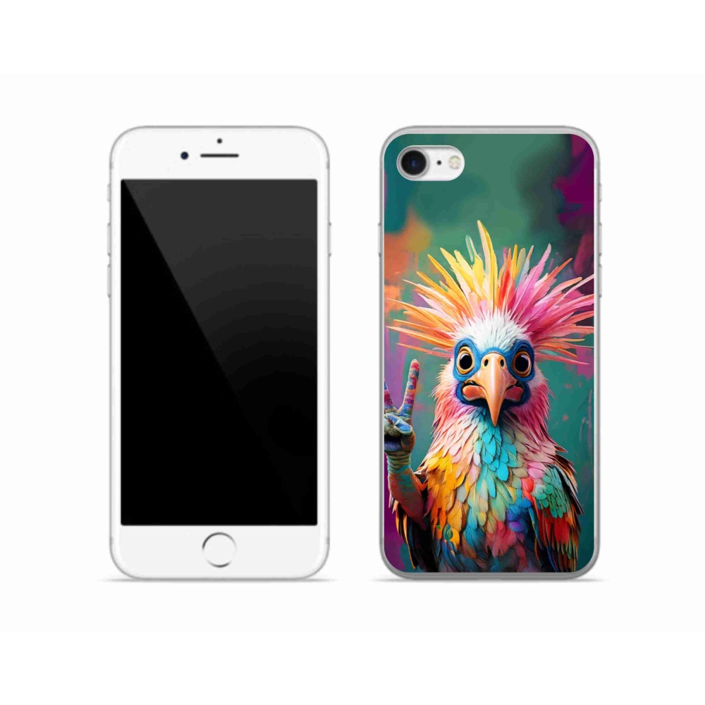 Gelový kryt mmCase na iPhone SE (2022) - barevný rebel