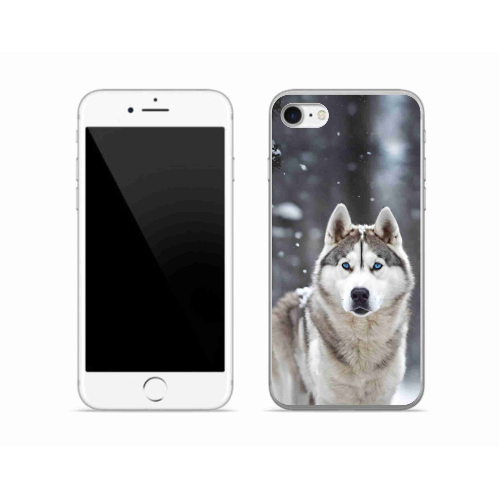 Gelový kryt mmCase na iPhone SE (2022) - husky 2