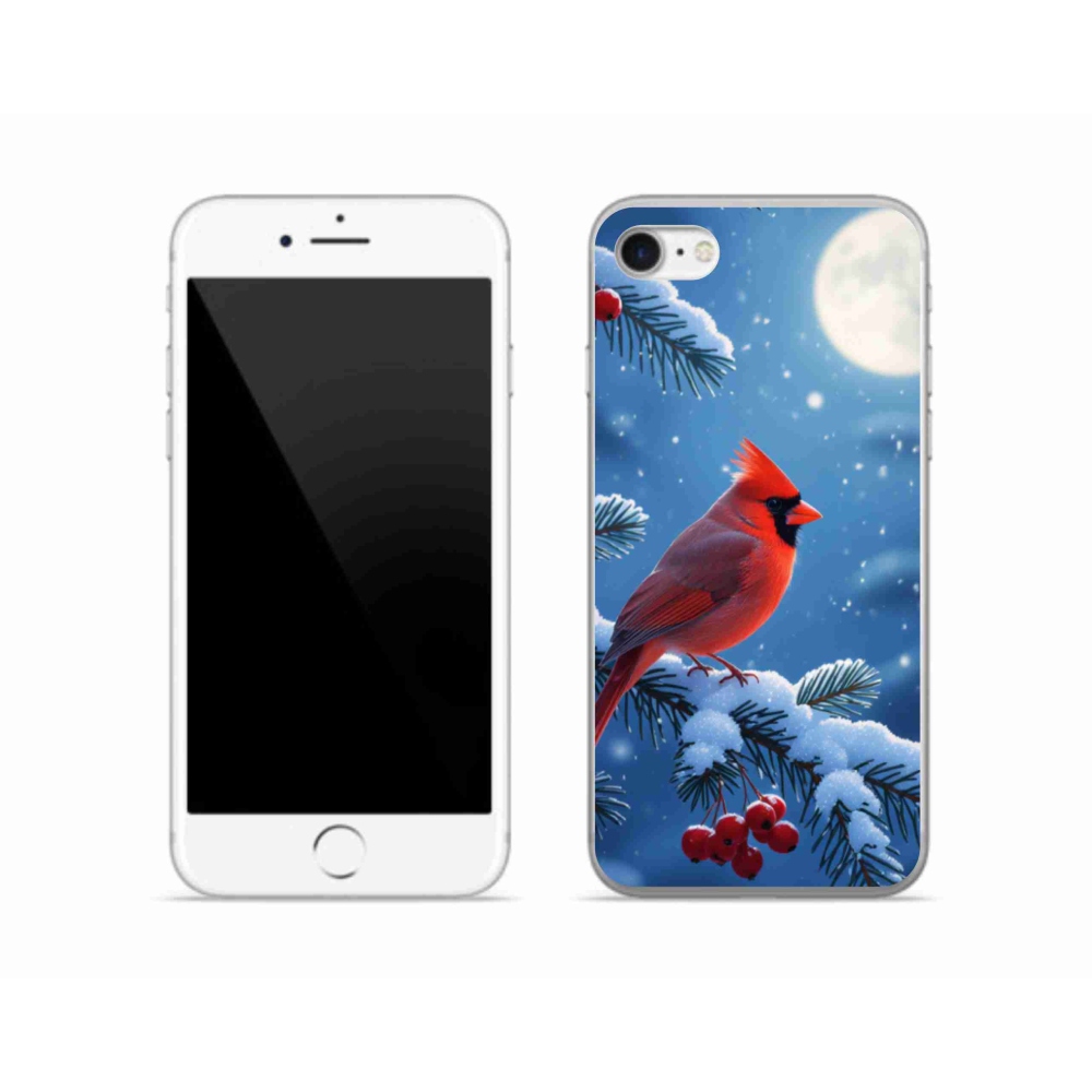 Gelový kryt mmCase na iPhone SE (2022) - kardinál červený