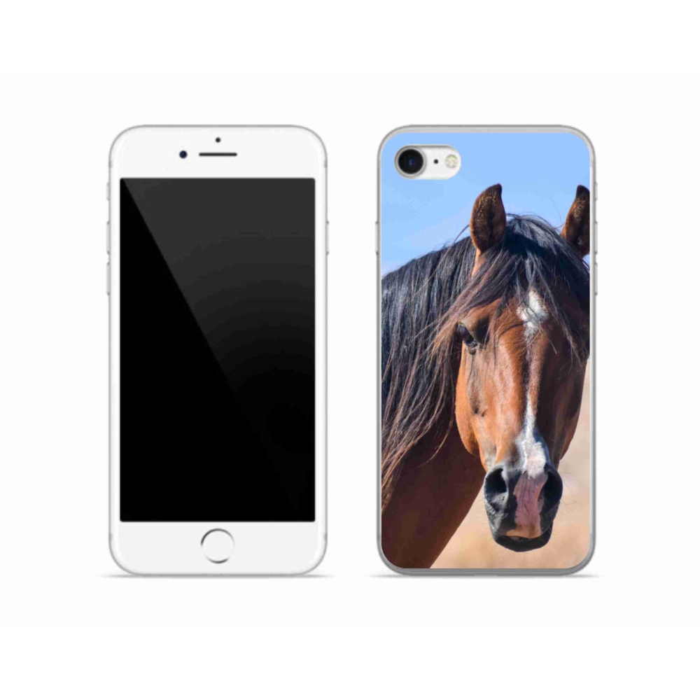 Gelový kryt mmCase na iPhone SE (2022) - klidný kůň