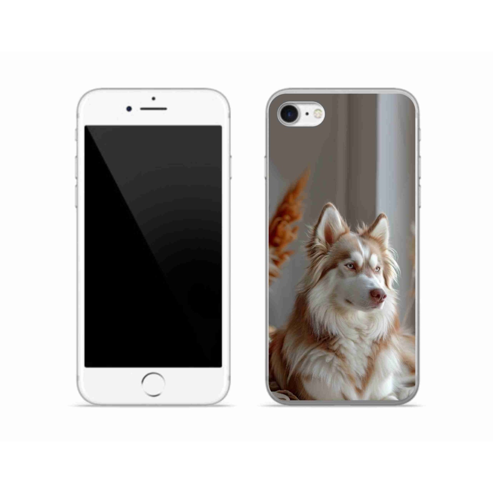 Gelový kryt mmCase na iPhone SE (2022) - klidný sibiřský husky