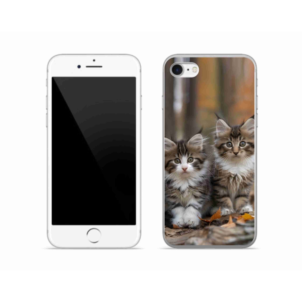 Gelový kryt mmCase na iPhone SE (2022) - kočičí duo 3