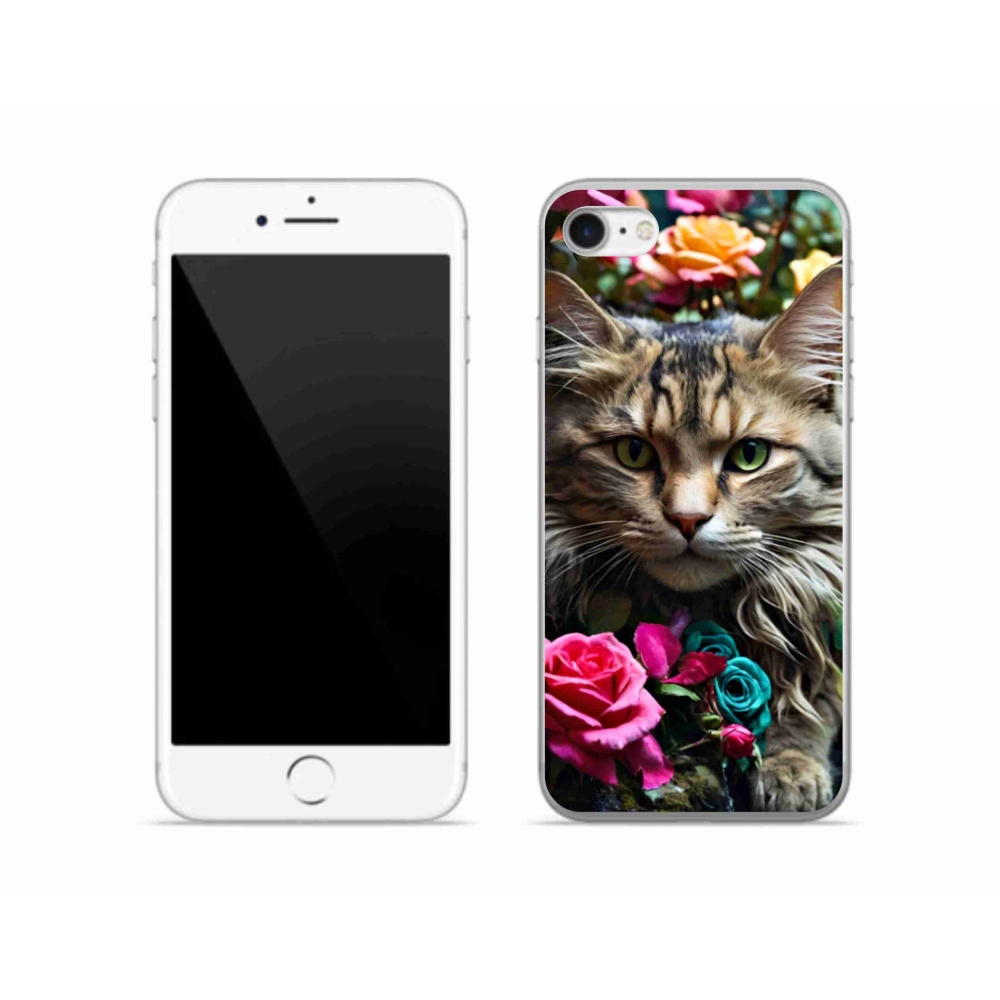 Gelový kryt mmCase na iPhone SE (2022) - kočíčí pohled 2