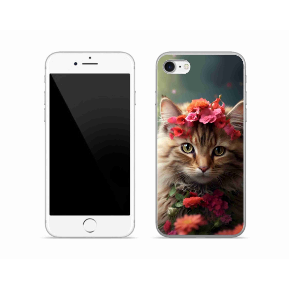 Gelový kryt mmCase na iPhone SE (2022) - kočíčí princezna