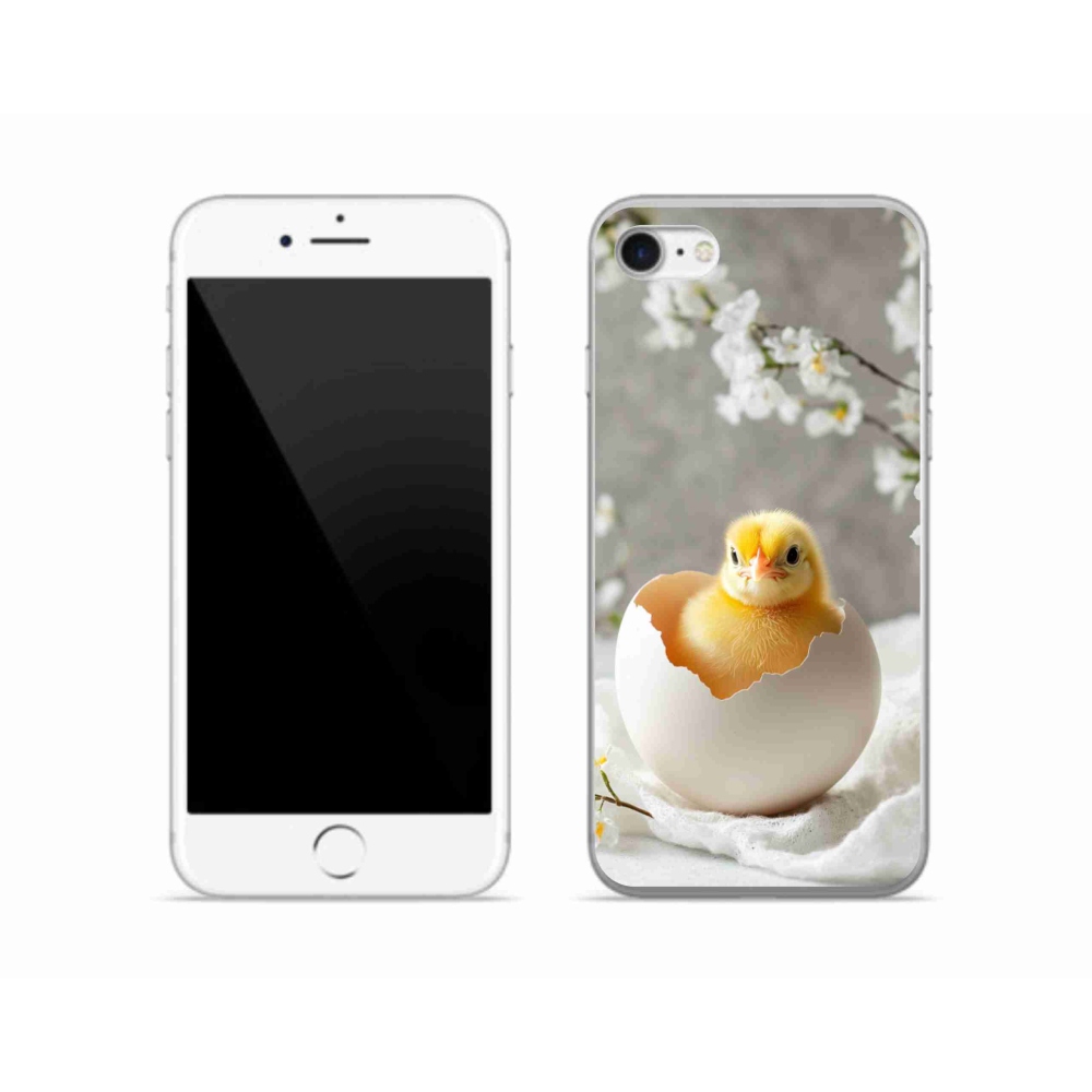 Gelový kryt mmCase na iPhone SE (2022) - kuřátko