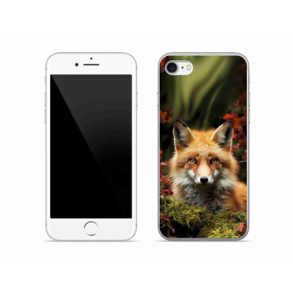 Gelový kryt mmCase na iPhone SE (2022) - liška v lese