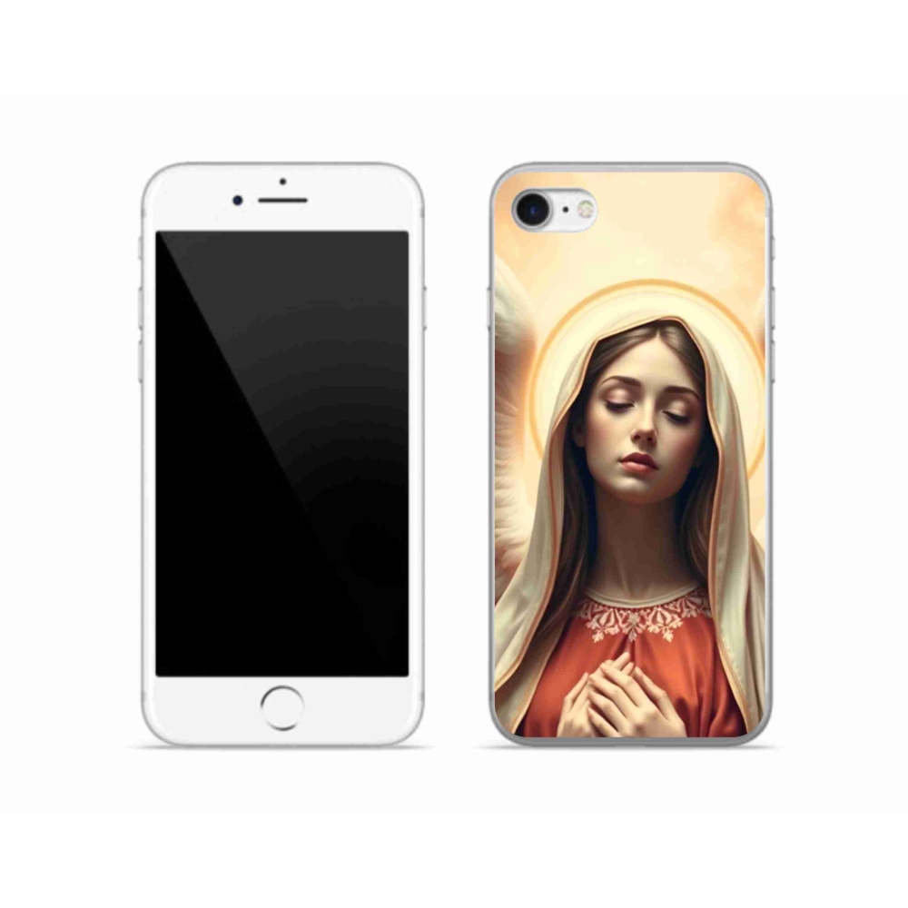 Gelový kryt mmCase na iPhone SE (2022) - náboženský motiv