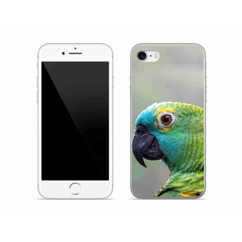 Gelový kryt mmCase na iPhone SE (2022) - papoušek amazoňan