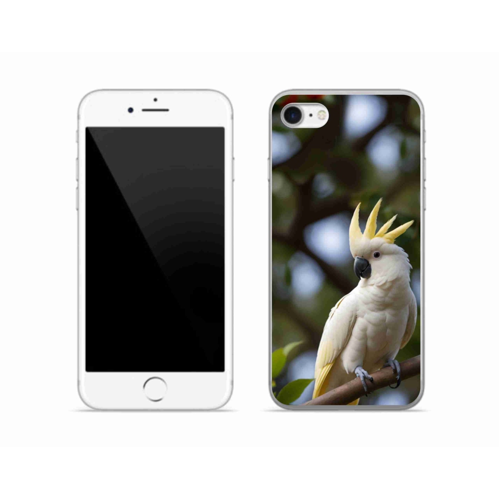 Gelový kryt mmCase na iPhone SE (2022) - papoušek kakadu 3