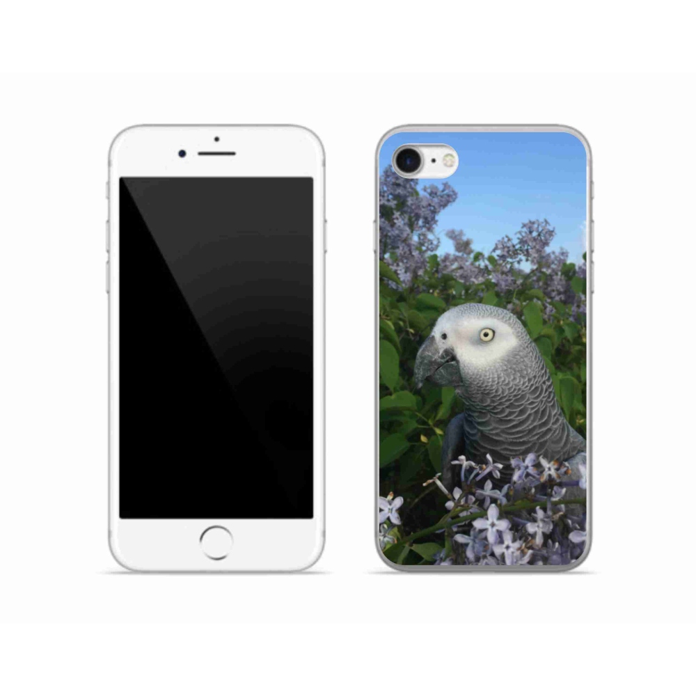 Gelový kryt mmCase na iPhone SE (2022) - papoušek žako